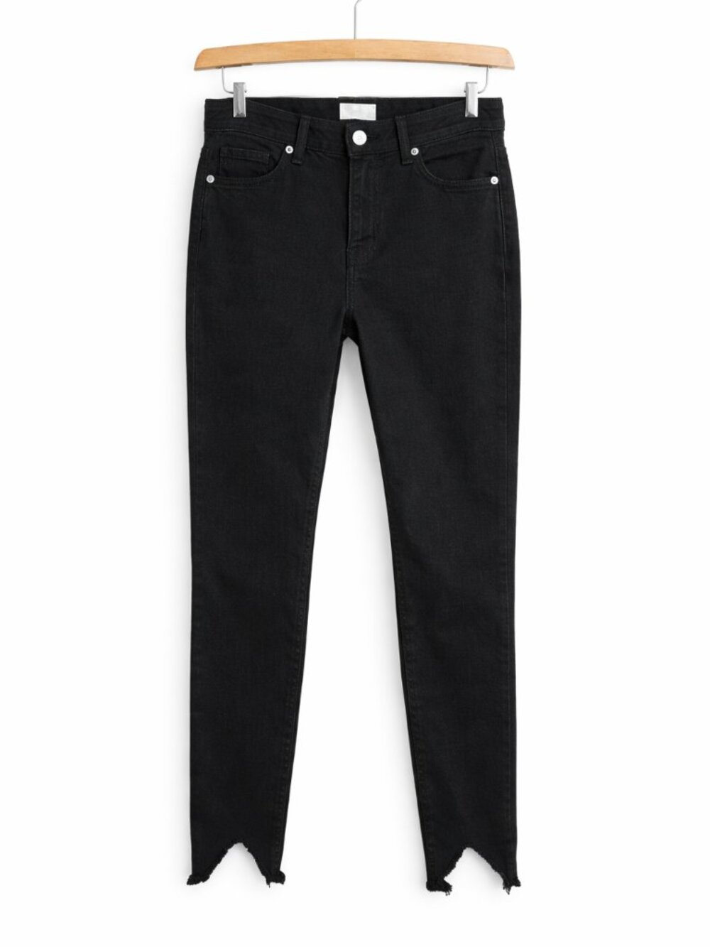 FRAME | NWT |Le High Skinny Film Noir Black Denim Skinny Jeans Raw Hem – Size 26